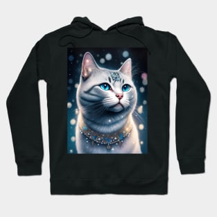 Magical Glowy White British Shorthair Hoodie